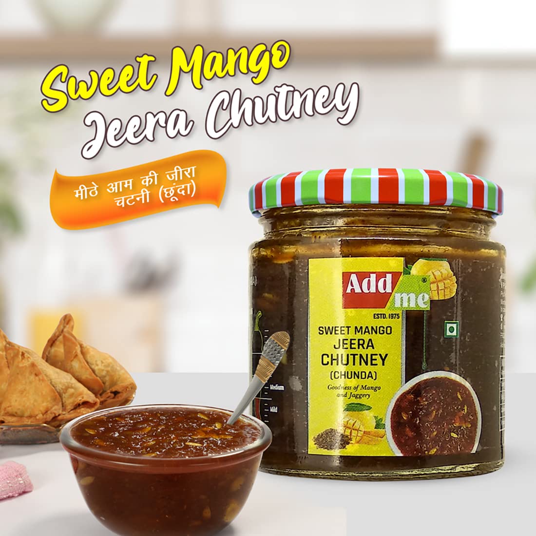 Add me Chutney dulce de mango con jeera Chutney 7.05 oz chundo khatta meetha sin aceite Chunda Pickle Mermelada de mangoConserva en especias Dip