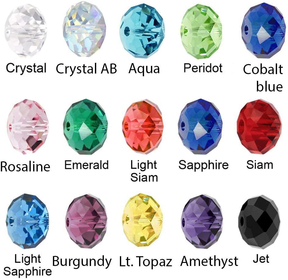 CCR825 – Cuentas sueltas de cristal checo facetadas de 0.315 in, espaciador de vidrio, azul cobalto (330-340 piezas) para joyería y manualidades