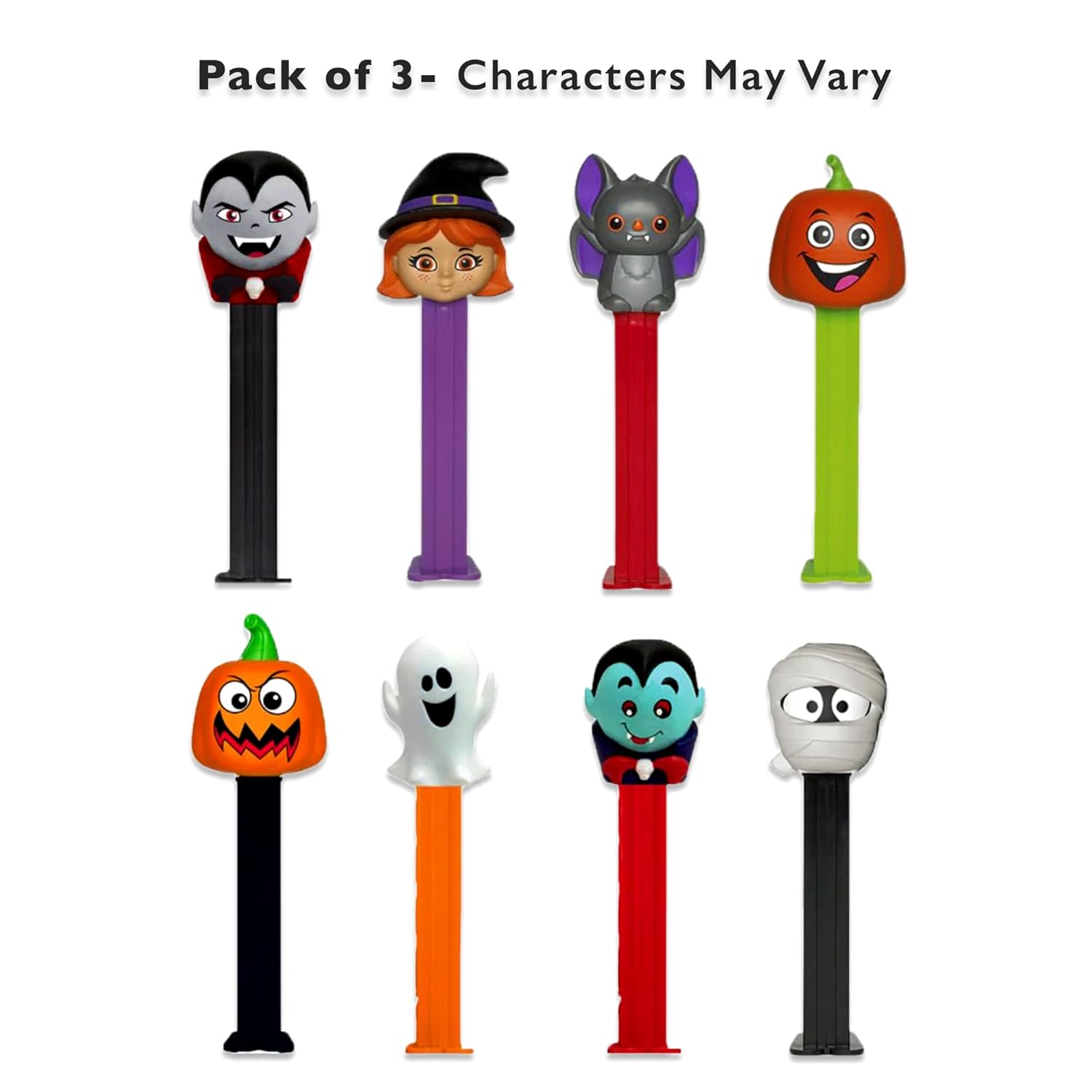 Dispensador de dulces Pez de Halloween, paquete de 3 dispensadores de Pez para Halloween, golosinas de Halloween Pez, dispensador de Pez Holiday
