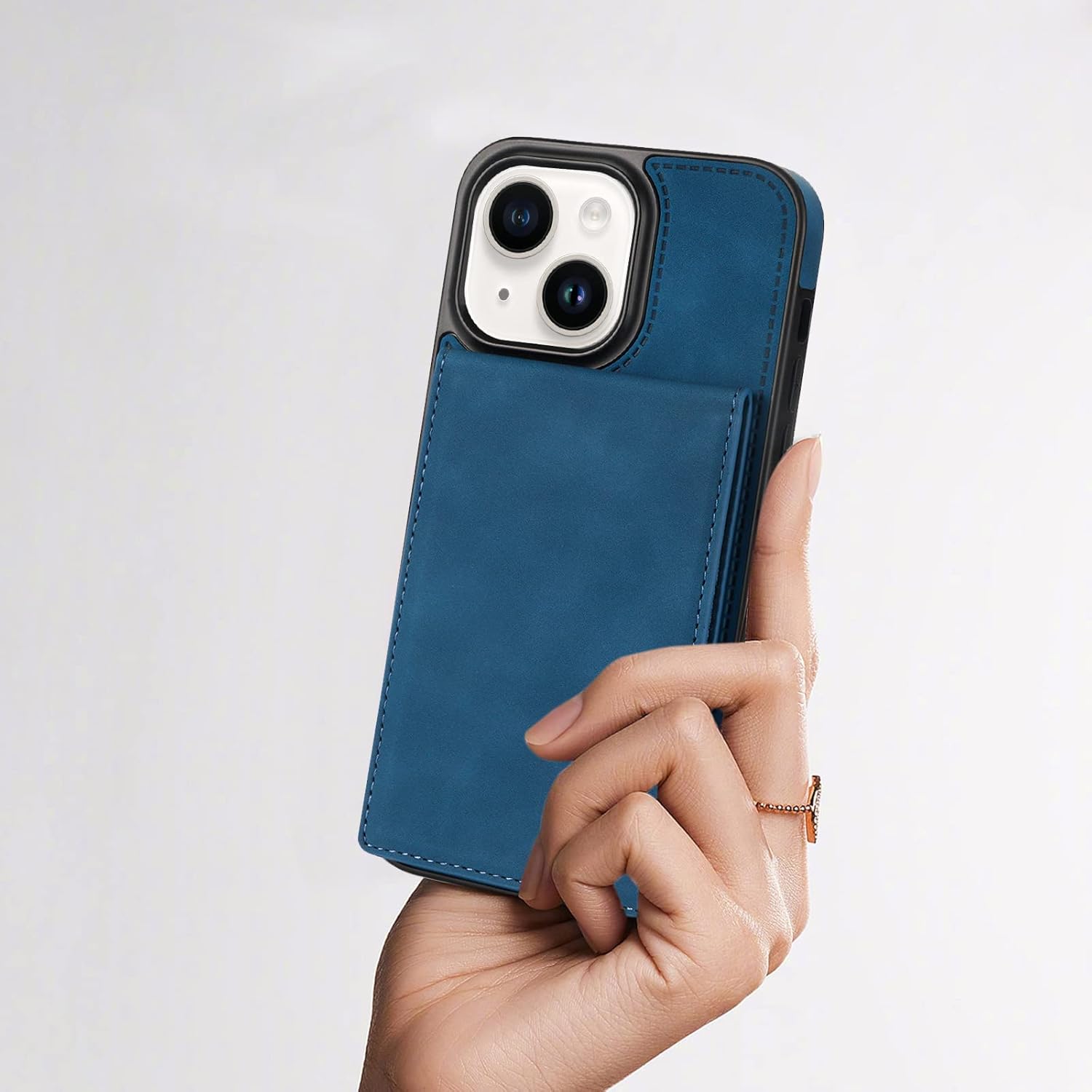 Asuwish Funda de teléfono para iPhone 15 Plus de 6.7 pulgadas, funda tipo cartera con protector de pantalla y soporte delgado para tarjeta de