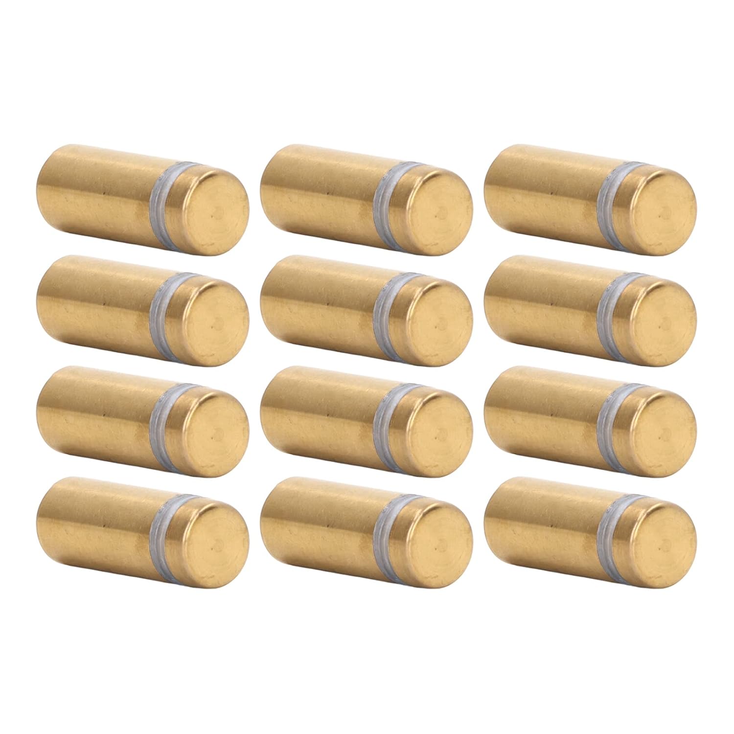 12 tornillos de separación inoxidables, tornillos de separación, 1 tornillo de separación para acero acrílico, galvanizado, oro cepillado, clavos