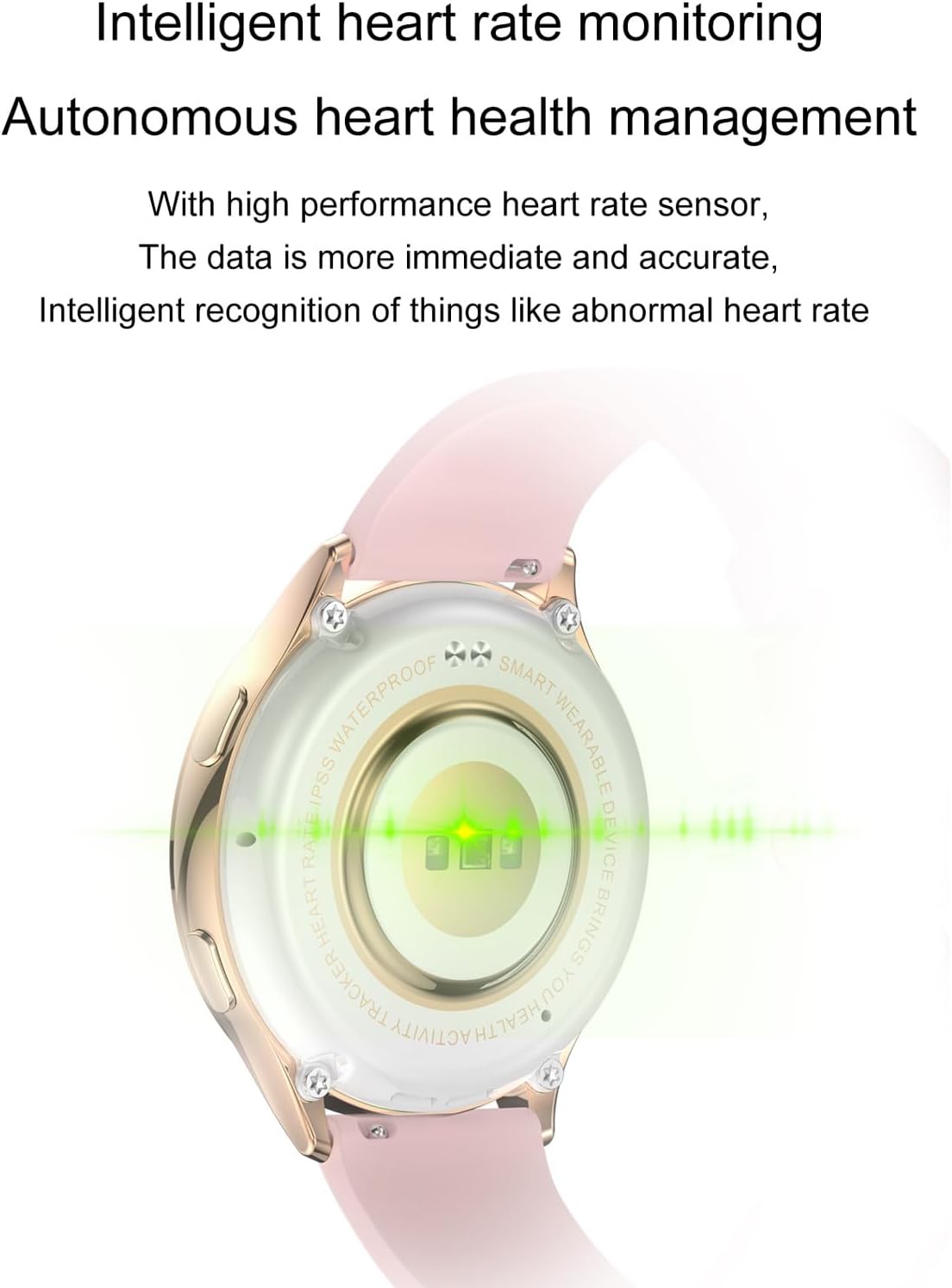 Reloj inteligente para mujer, reloj inteligente dorado y plateado, reloj inteligente de presión arterial con llamada Bluetooth, monitor de sueño,