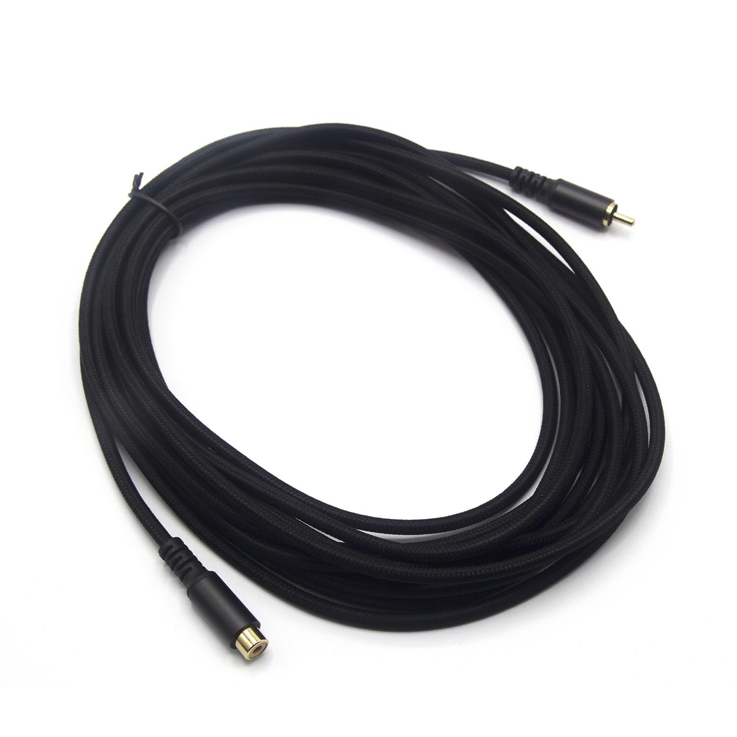 REXUS Cable de extensión RCA macho a famale de 20 pies (19.7 ft), cable de audio estéreo RCA de alta fidelidad, chapado en oro, carcasa de cobre