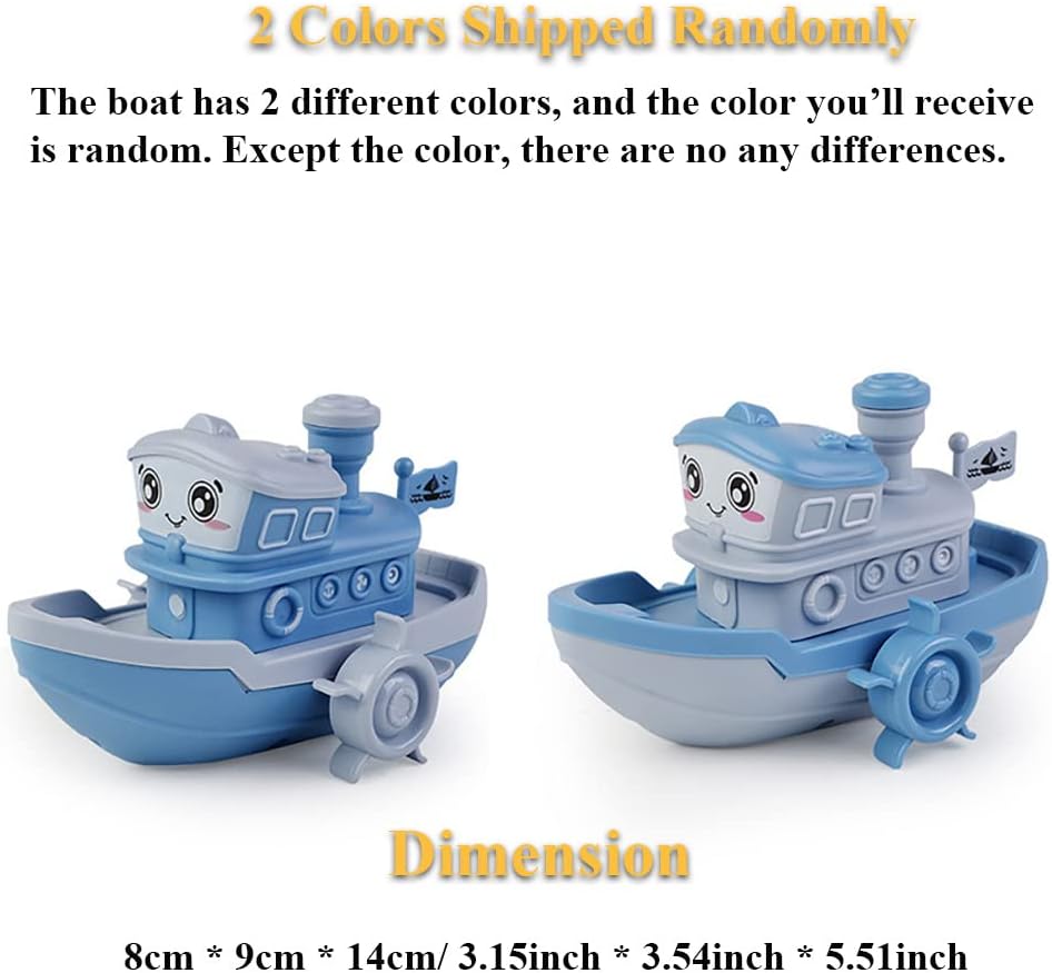 Juguete de baño de barco de vapor de cuerda para bañera, juguete de bañera de vapor, juguete de agua, mecánica, barco, piscina, juguete modelo de