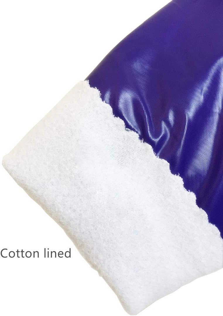 Aiboco Guantes de trabajo de PVC extralargos resistentes a los químicos, de 28 pulgadas, forro de algodón suave y cálido, impermeable, a prueba de