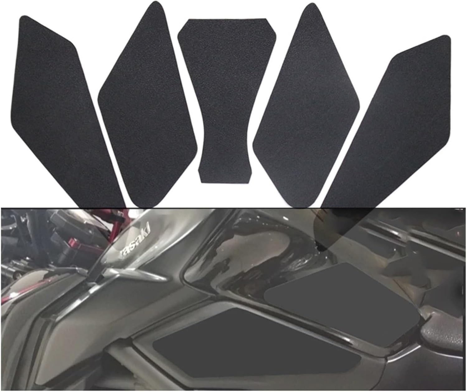 Motorcycle Fuel Tank Sticker for Kawasaki Z900 Motorcycle Fuel Tank Sticker Fishbone Sticker Sweat & Dirt Resistant Sticker (Color  4#)