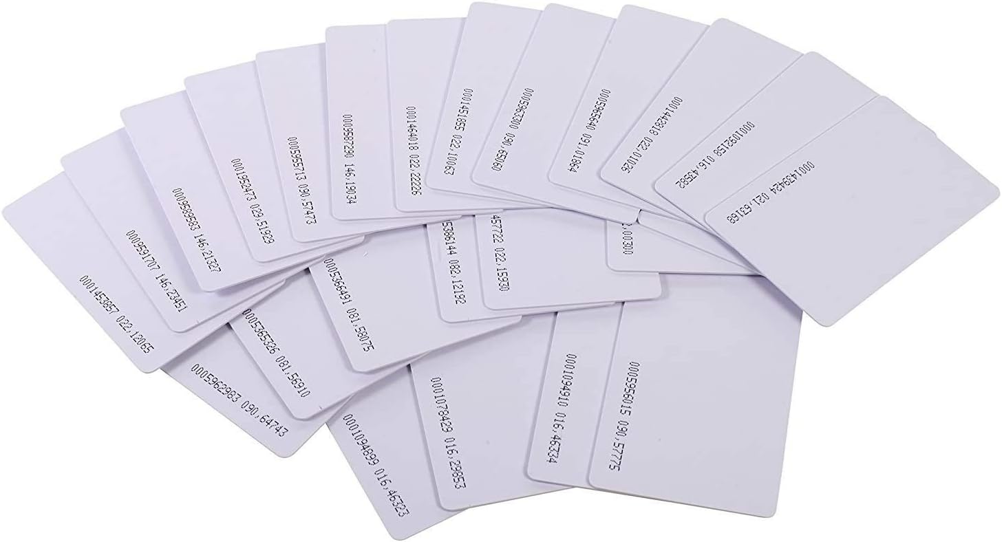 UHPPOTE Tarjeta inteligente de proximidad RFID sin contacto de 125 kHz de 0.031 in de grosor para sistema de control de acceso y asistencia de