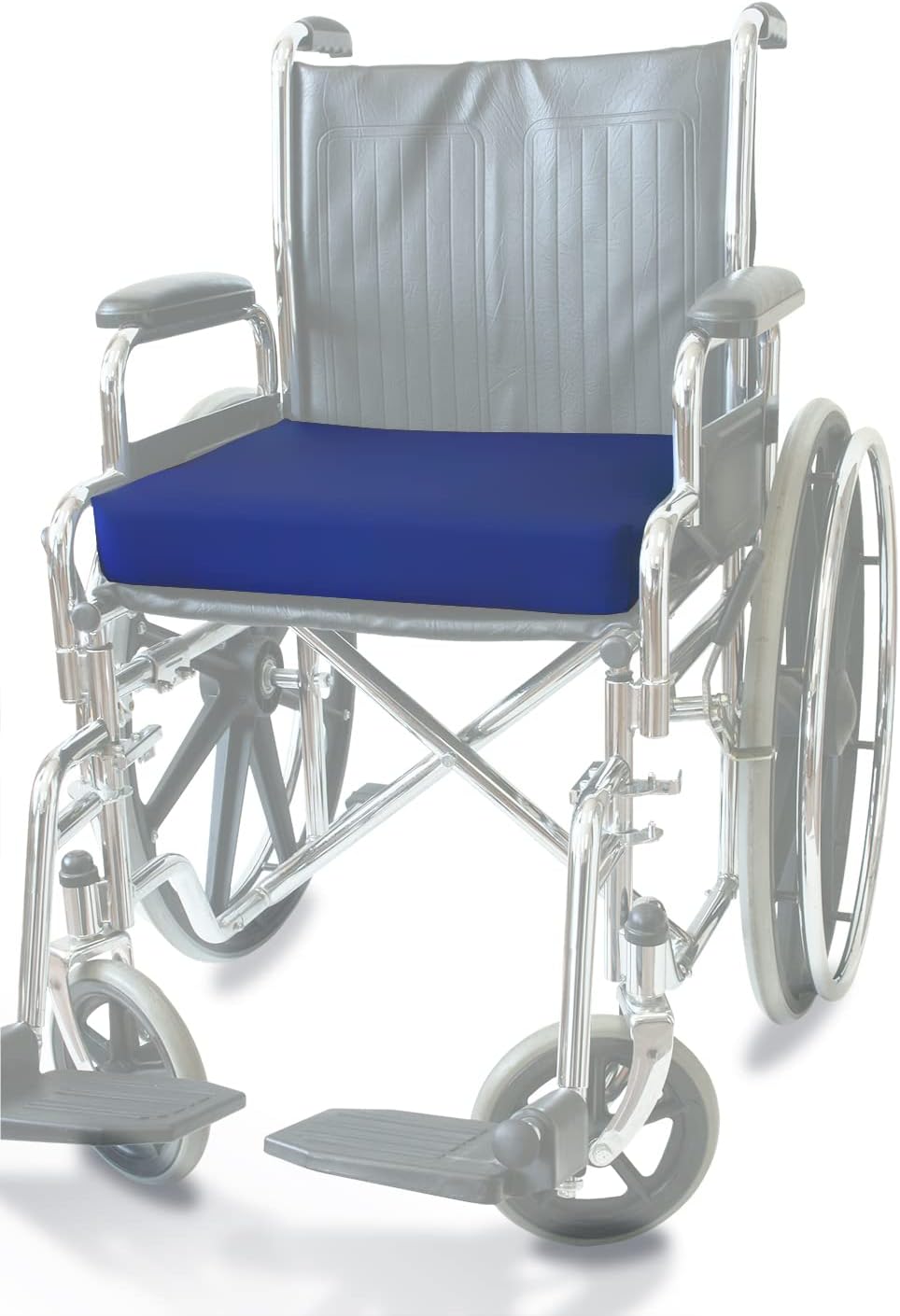 NYOrtho Cojín de gel y espuma viscoelástica para silla de ruedas, resistente al agua, antideslizante, cómodo cojín de asiento para aliviar el dolor