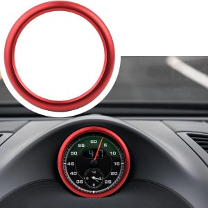 Cubierta de la brújula del reloj central del tablero compatible con Porsche Cayenee Boxster 911 Macan Panamera Accesorios Porsche Emblem Aluminio Cubierta de la brújula del reloj central del tablero compatible con Porsche Cayenee Boxster 911 Macan Panamera Accesorios Porsche Emblem Aluminio