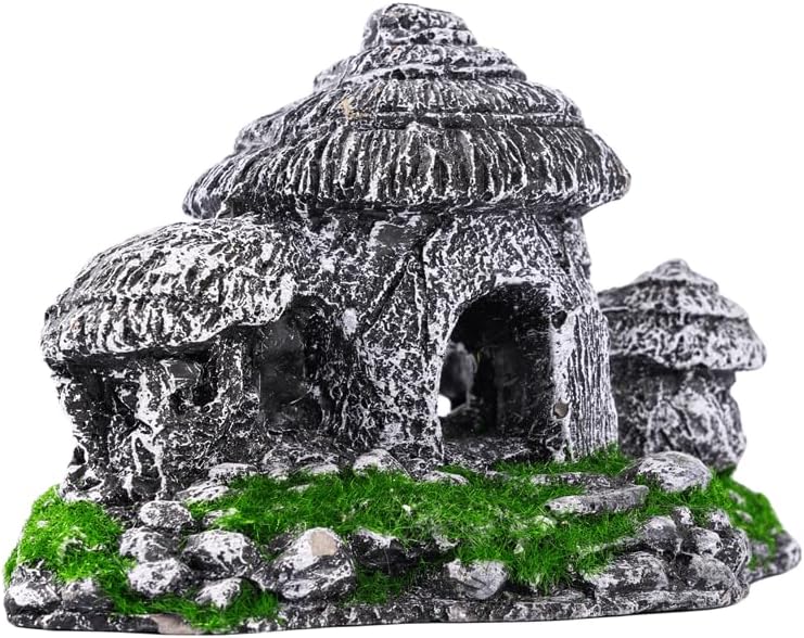 SiissaPeksid Decoraciones de pecera – Adorno de acuario, lugar de escondite de peces, cabaña