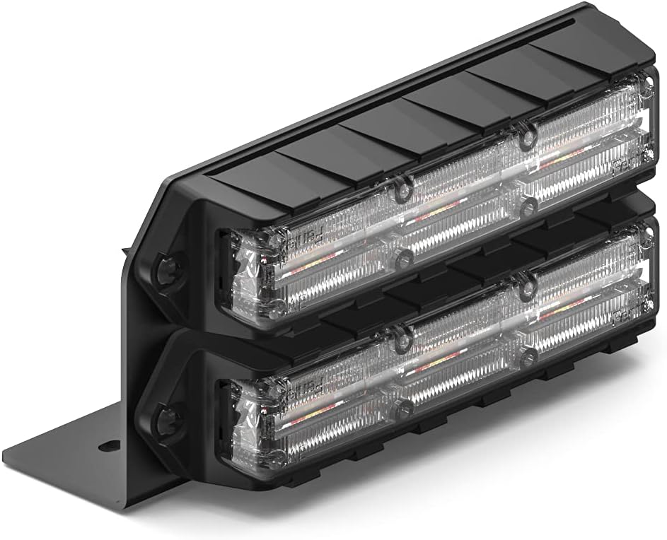 Feniex Quad – Iluminación LED de montaje en superficie doble para vehículos, cualquier combinación de rojo, azul, ámbar yo blanco