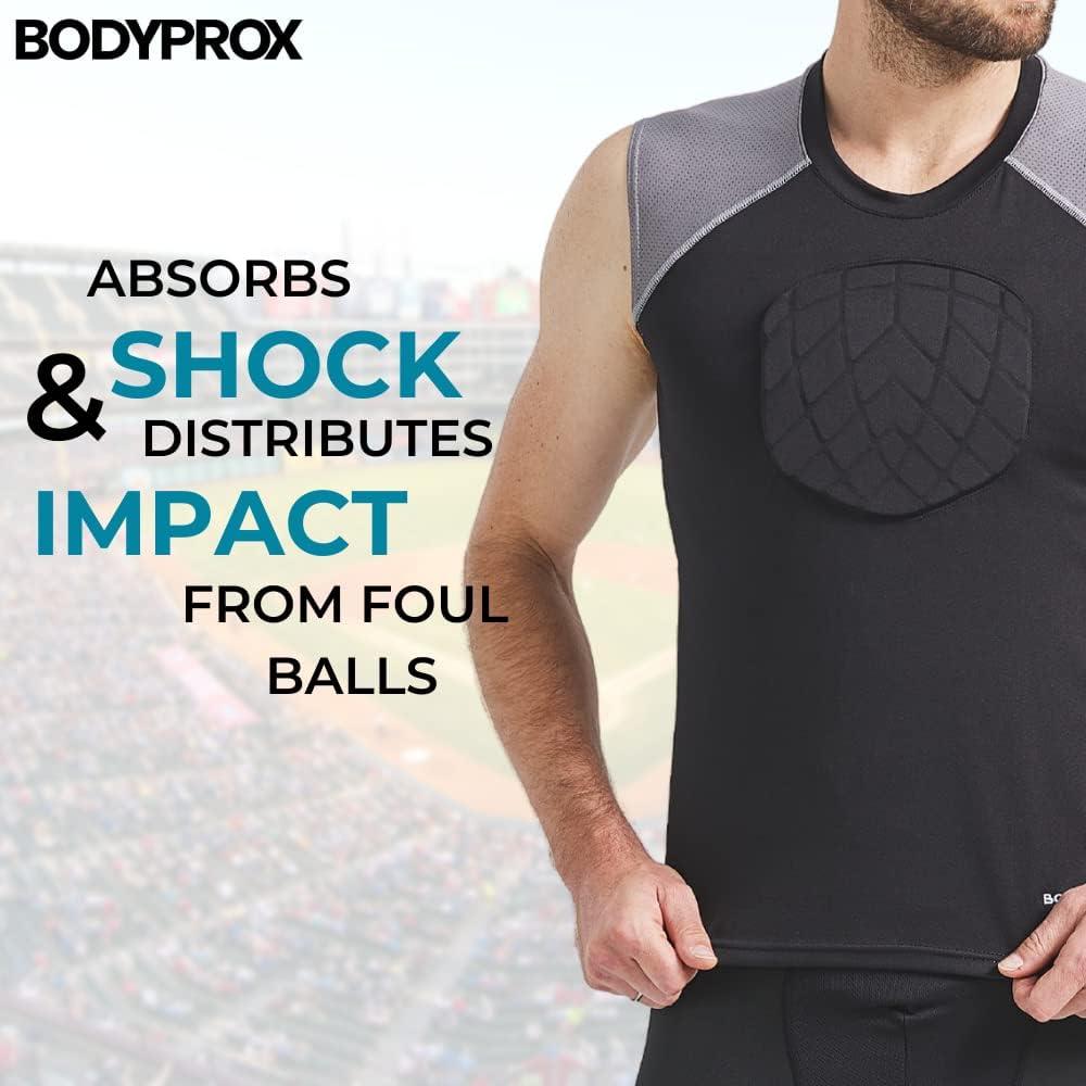 BODYPROX Camiseta protectora de pecho de béisbol