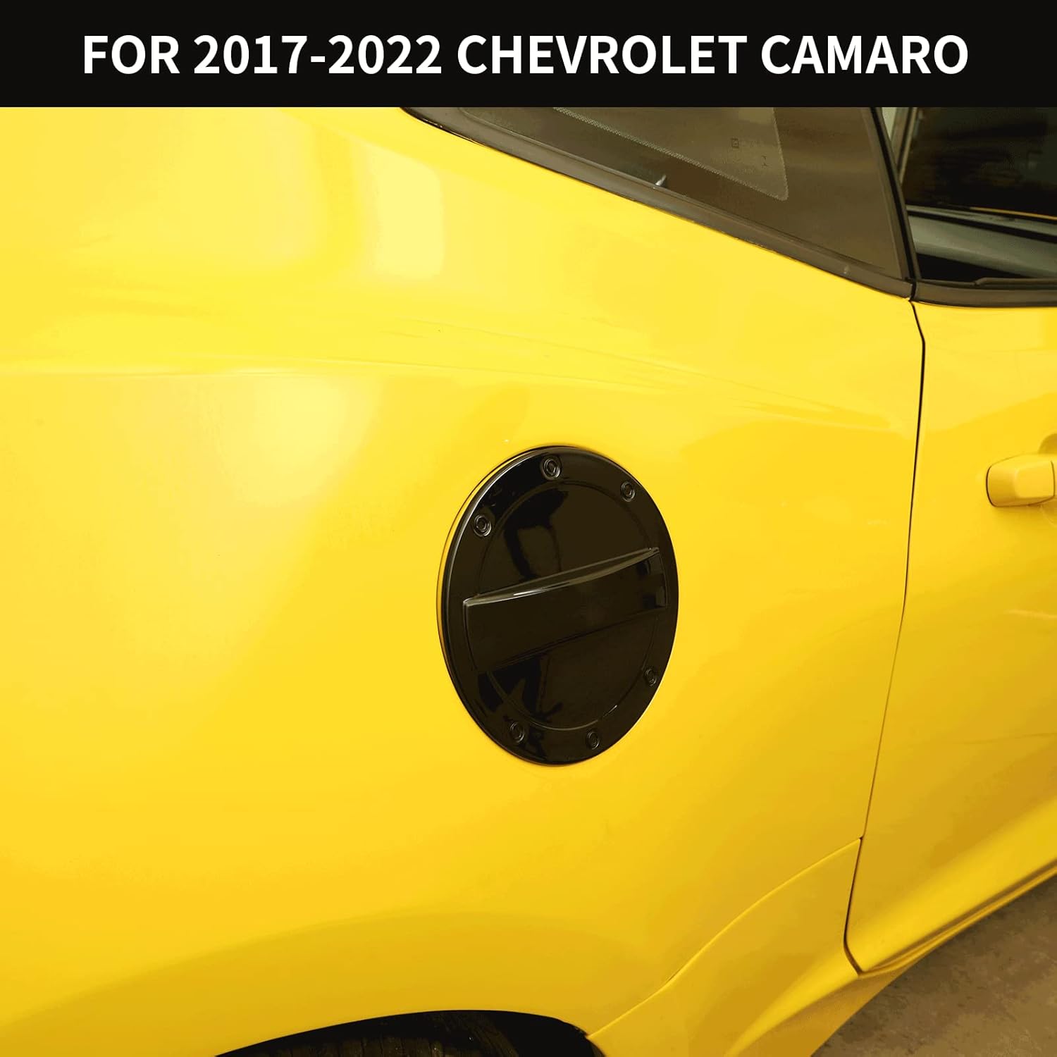Hoolcar Tapa de gasolina para puerta de llenado de gasolina para Chevrolet Camaro 2017-2022, color negro