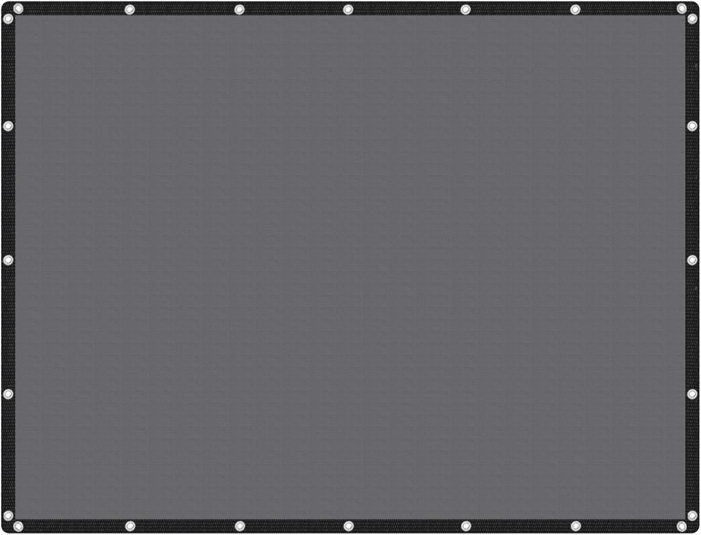 VICLLAX Sombra 90% Tela para el sol, pantalla de privacidad con ojales reforzados para patio al aire libre, jardín, pérgola, toldo, 8 x 12 pies, gris