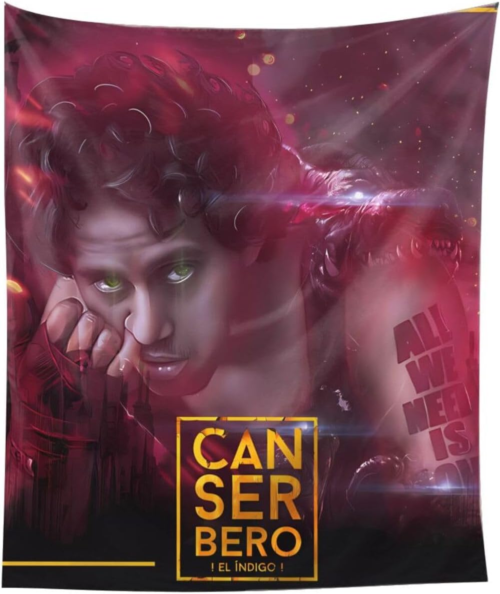SCUZZY Tapiz Canserbero con estampado vintage para colgar en la pared, tapiz de anime divertido