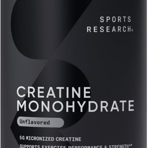 Sports Research Monohidrato de creatina – Gana músculo magro, mejora el rendimiento y la fuerza y apoya la recuperación del entrenamiento – 0.18 oz Sports Research Monohidrato de creatina – Gana músculo magro, mejora el rendimiento y la fuerza y apoya la recuperación del entrenamiento – 0.18 oz