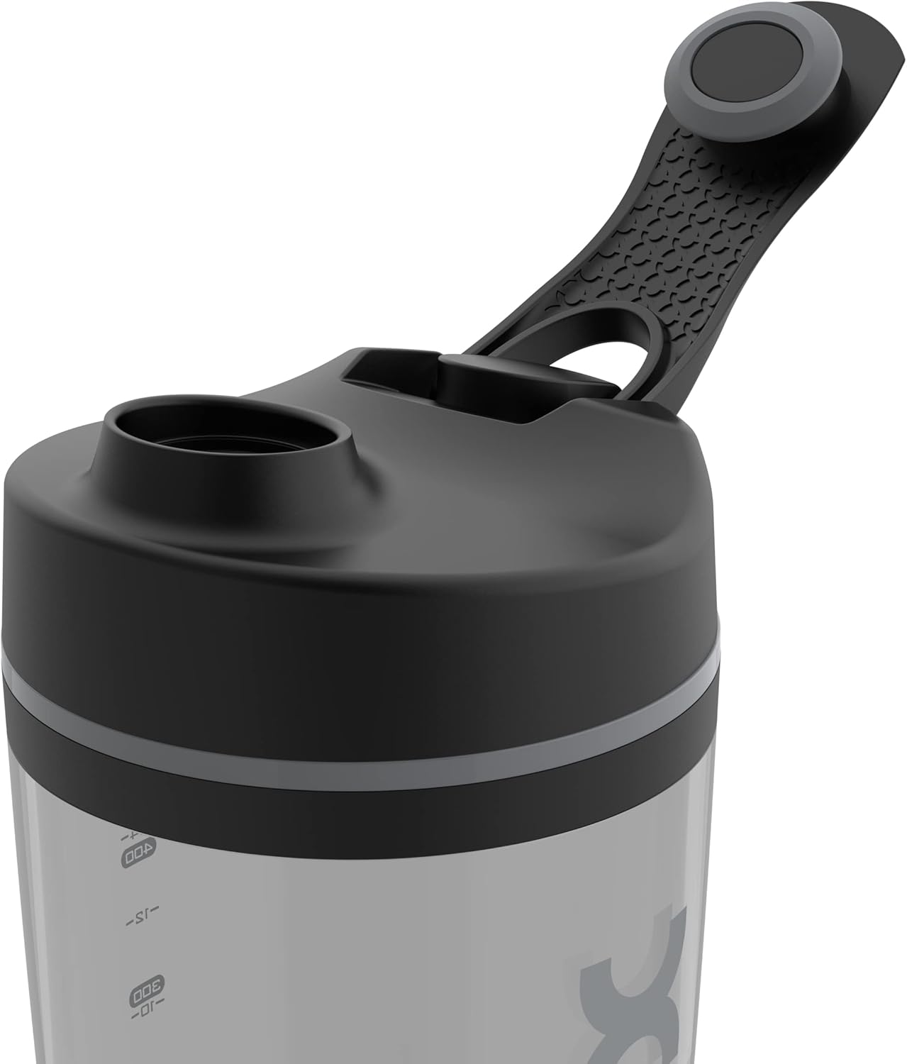 Promixx Botella mezcladora original, funciona con pilas para batidos de proteínas suaves, sin BPA, taza de 20 onzas (negro)