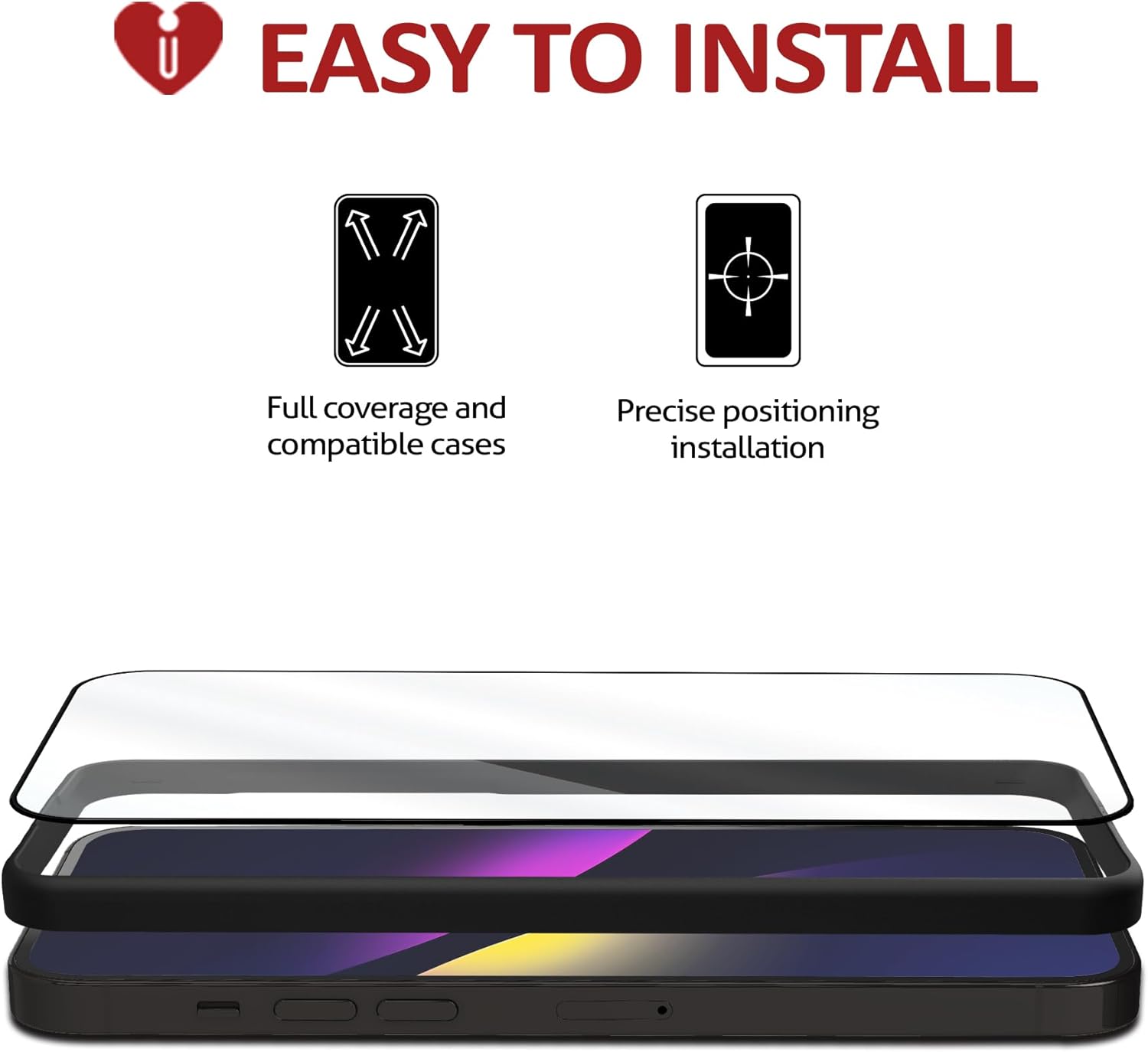iCarez Protector de pantalla de vidrio templado antiluz azul para iPhone 15 Pro Max de 6.7 pulgadas 2023 (paquete de 2)
