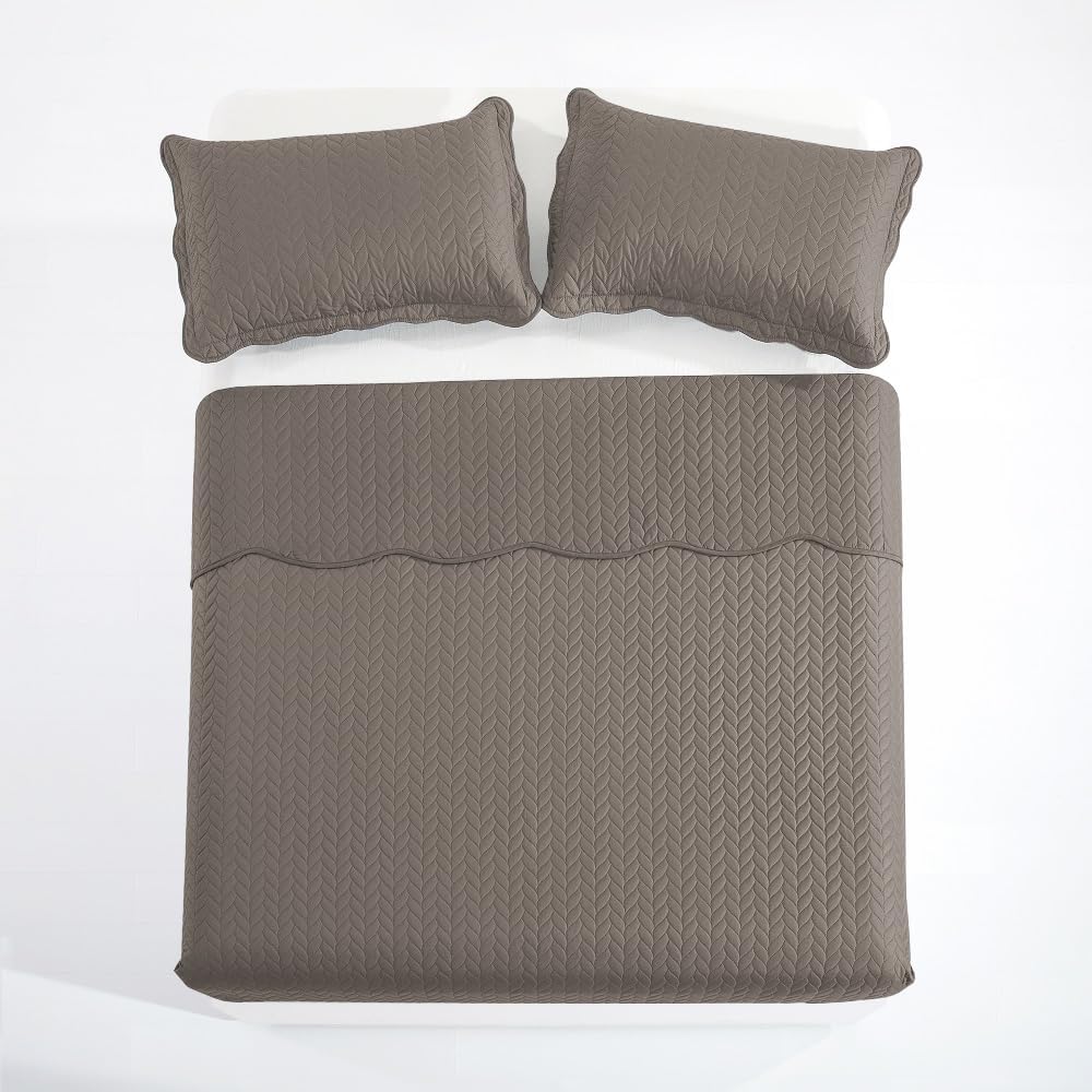 MOONLIGHT20015 Colcha tamaño King (106 x 96 pulgadas) con 2 fundas de almohada (20 x 36 + 2 pulgadas) para todas las estaciones. Juego de ropa de