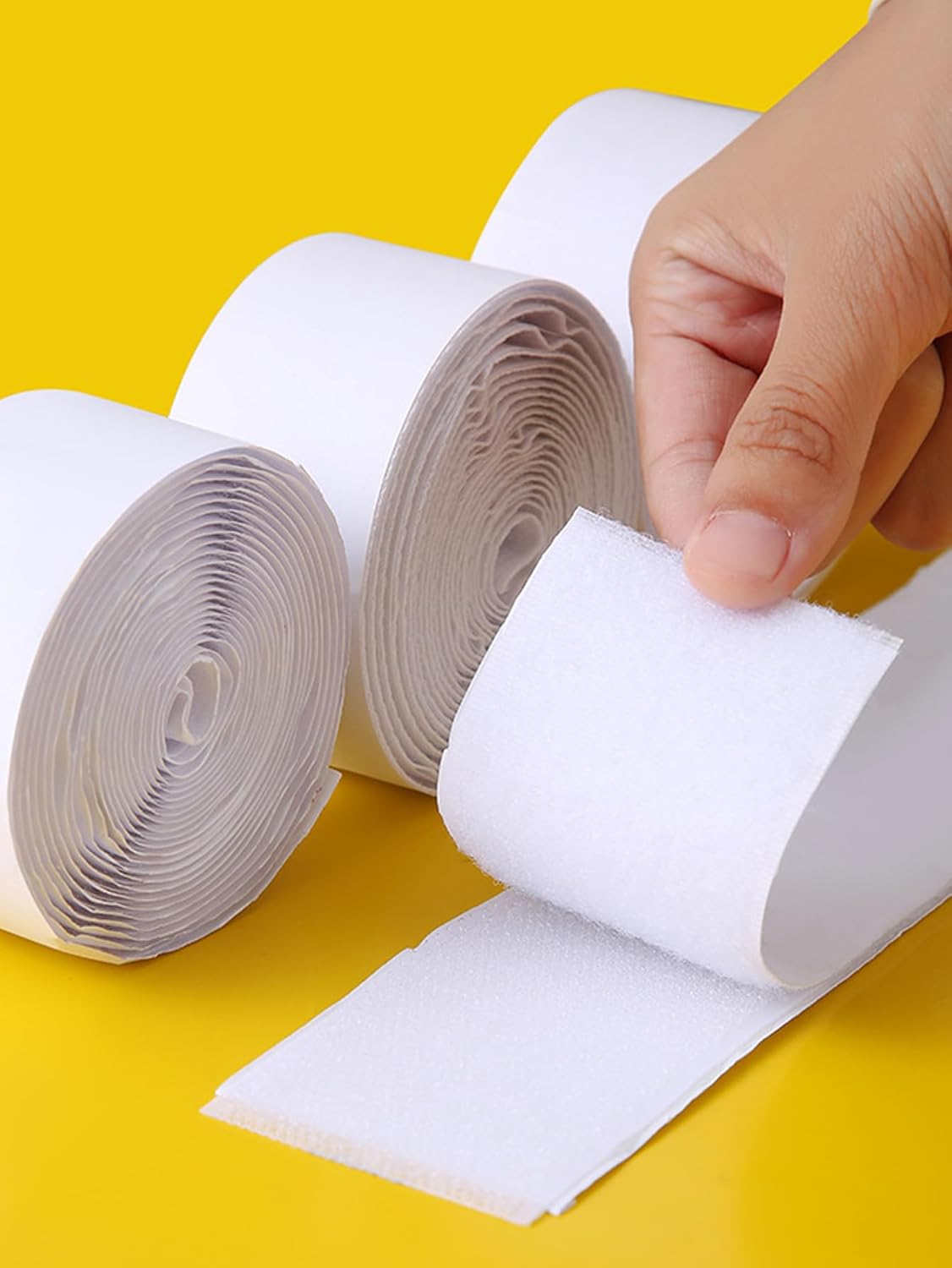 SHENHE 3M Cinta de fijación de velcro, 118 pulgadas de largo y 0.78 pulgadas de ancho, cinta autoadhesiva fuerte, cinta autoadhesiva para el hogar,