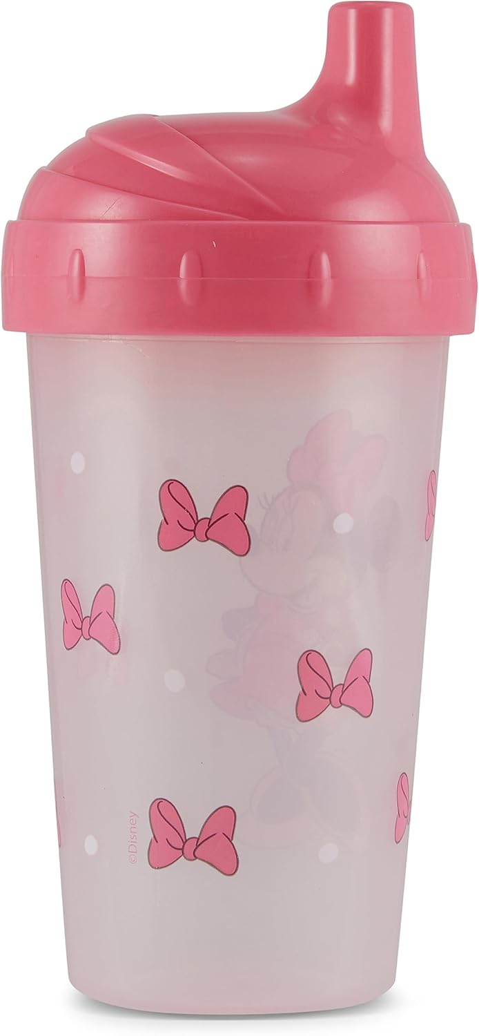 Vasos para sorber para niñas  10 onzas de Minnie Mouse Cup Pack de dos con popote y tapa  Botella de agua de viaje azul duradera a prueba de fugas
