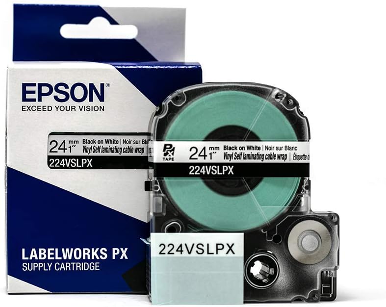 LABELWORKS Epson LW-C610PX Paquete de regreso a clases – Etiquetadora y cinta de etiquetas amarilla y blanca