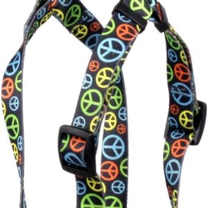 Yellow Dog Design Arnés Step-In, XS, Señales de paz de neón Yellow Dog Design Arnés Step-In, XS, Señales de paz de neón