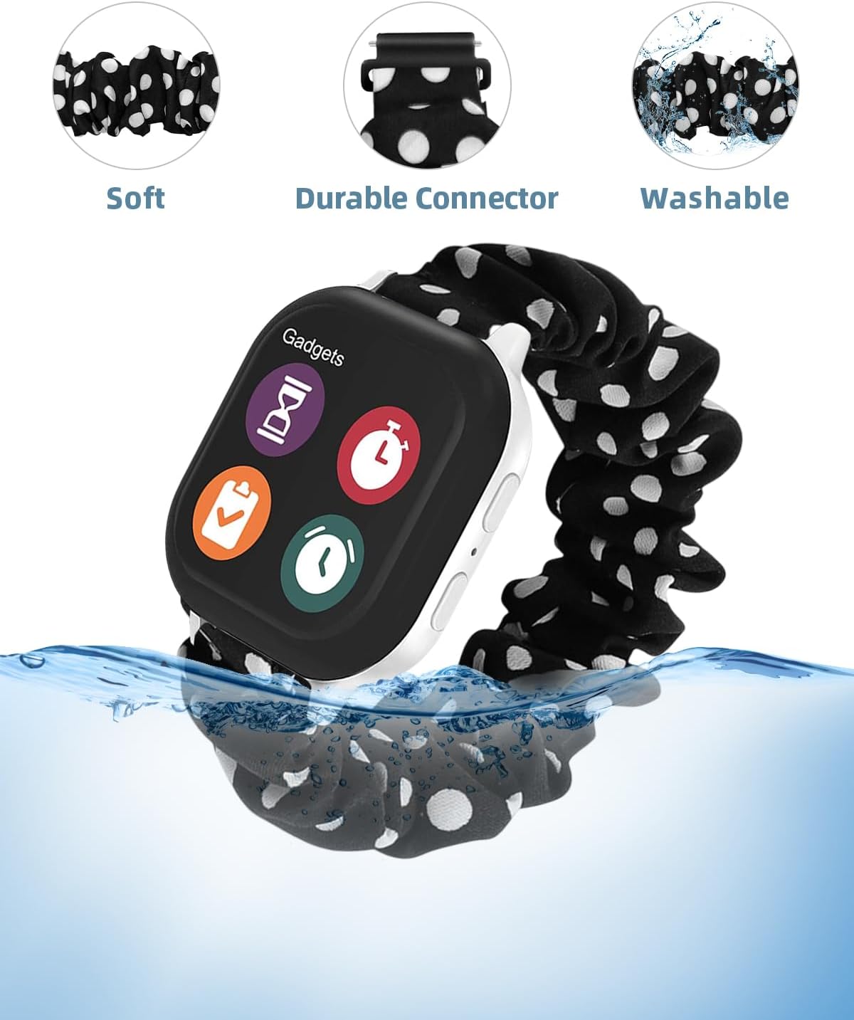 NewJourney Correa elástica compatible con Gizmo Watch 321 y Gabb Watch 321 y SyncUP para niños, bonito reloj elástico impreso de repuesto de banda