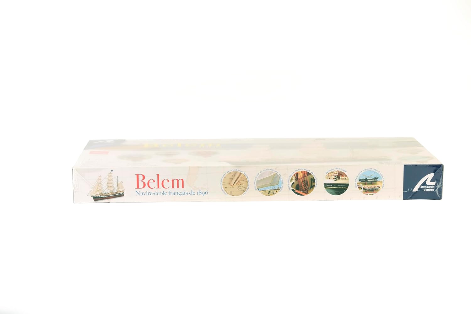 Artesanía Latina – Kit de modelo de barco de madera – Barco de entrenamiento francés, Belem – Modelo 22519, escala 175 – Modelos para montar –