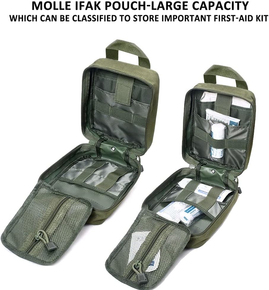 1000D Molle Ifak bolsa rasgada, táctica rasga, bolsa médica vacía, bolsa militar de primeros auxilios solo para camping, senderismo, viajes