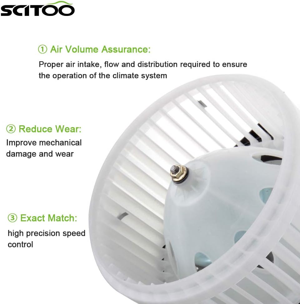 SCITOO Motor de soplador de calentador con ventilador HVAC AC motor de soplador apto para Infiniti EX35 2008-2012 2003-2007 NISSAN 350Z 2011-2016