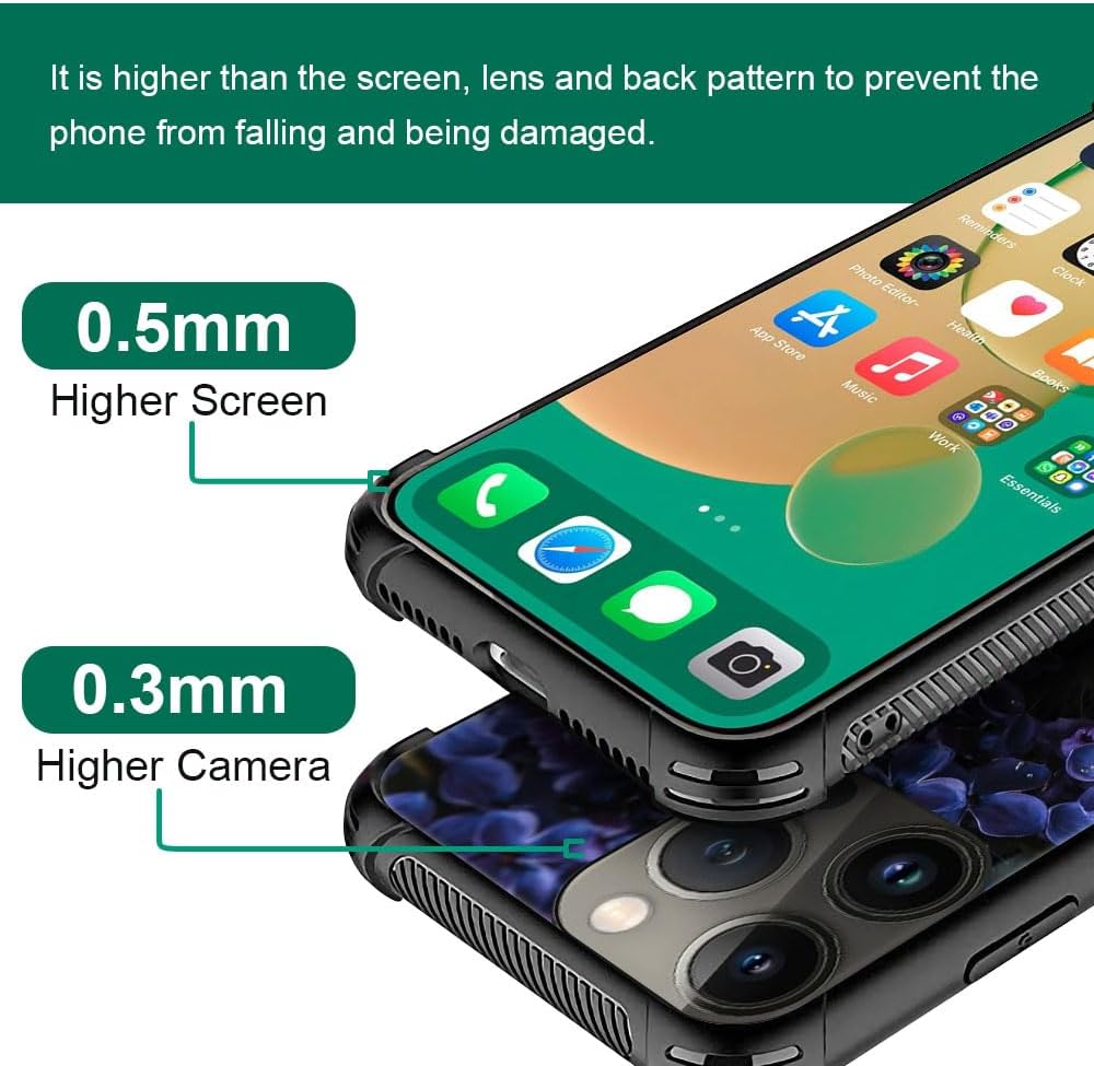 CARLOCA Funda compatible con iPhone 15 Plus, funda negra con patrón de gato Mumbai Clivia para iPhone 15 Plus, ultra protección, a prueba de golpes,