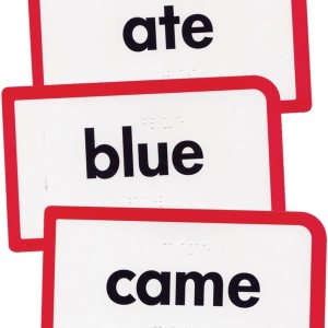 Tarjetas flash Braille de baja visión- Palabras a la vista A Tarjetas flash Braille de baja visión- Palabras a la vista A