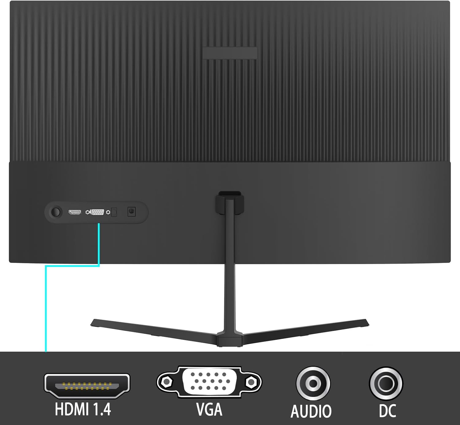 LC-Power Monitor PC, monitor FHD de 24 pulgadas para oficina en casa, resolución de 1920 x 1080, frecuencia de actualización de 75 Hz,