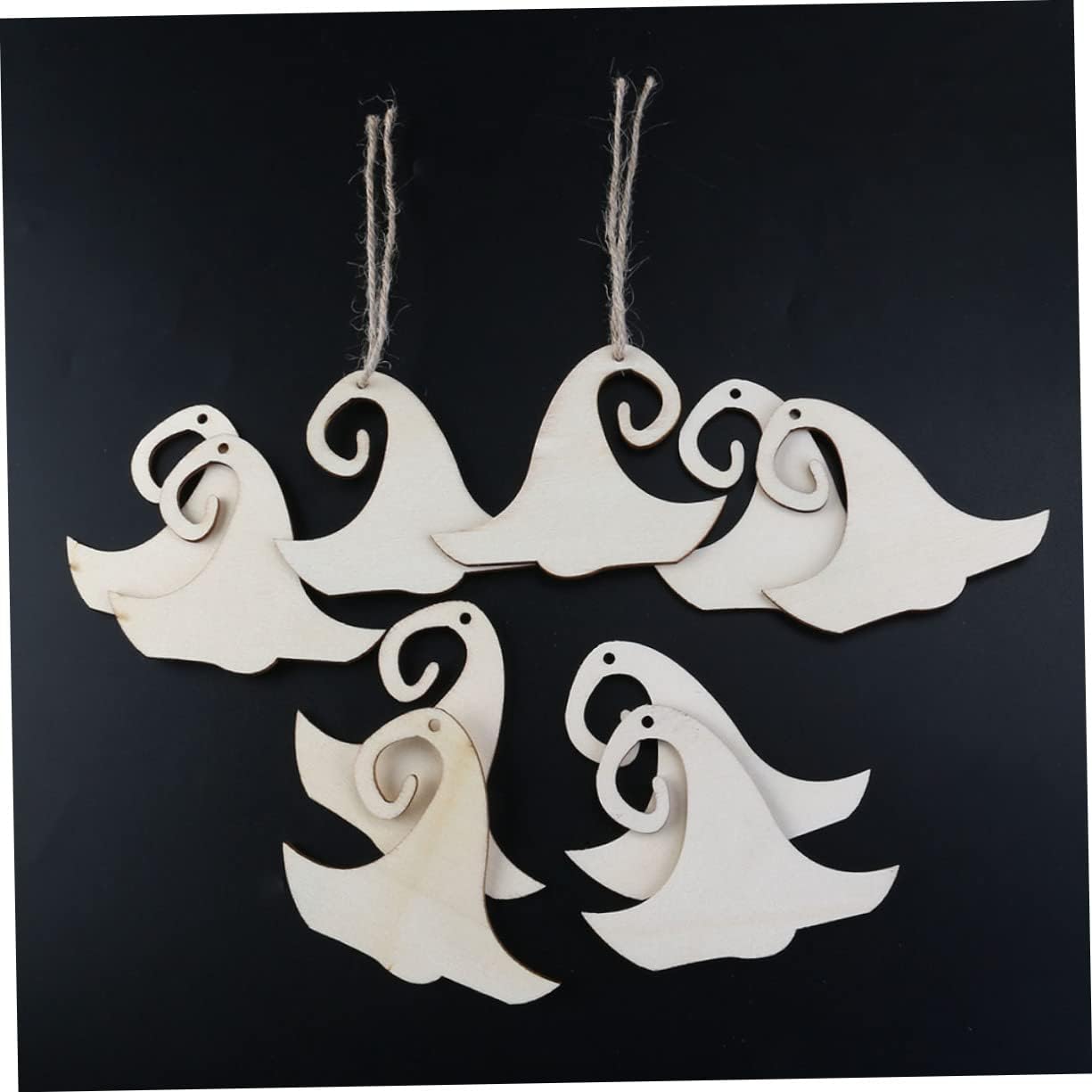 BESTOYARD 10 piezas de sombreros lisos sin terminar patrón de sombrero de mago colgante etiqueta de regalo adornos de Halloween decoración de