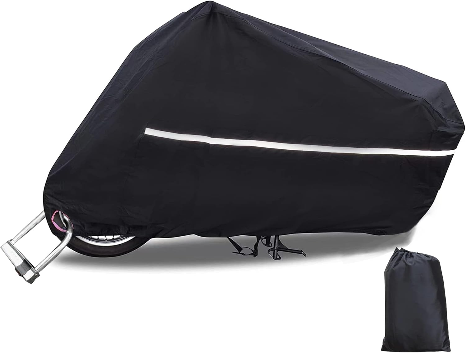 Funda grande para motocicleta, duradera para todas las estaciones, fundas impermeables para scooter con agujeros de bloqueo y bolsa de