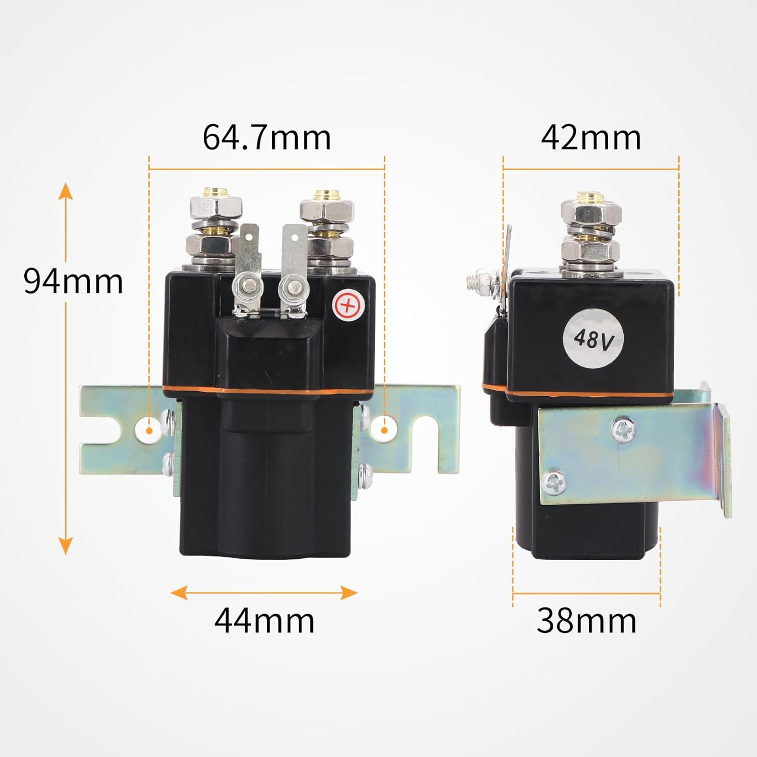 Dokili Relé solenoide de arranque de 48 V Wresistencia para Club Car 1995 en adelante DS y carrito de golf precedente 2004-2008 101908701 102774701