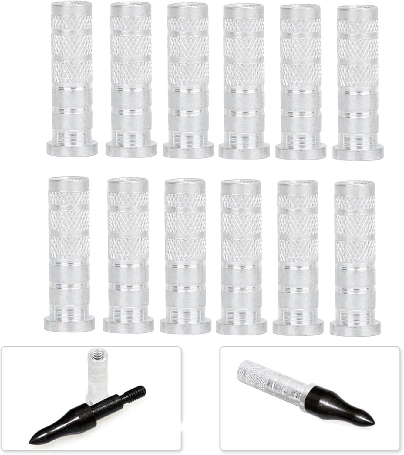 Fydun 12pcs Replacements Ry Base Aluminum Insertor Carbon S 6.2mm Recreational Sports
