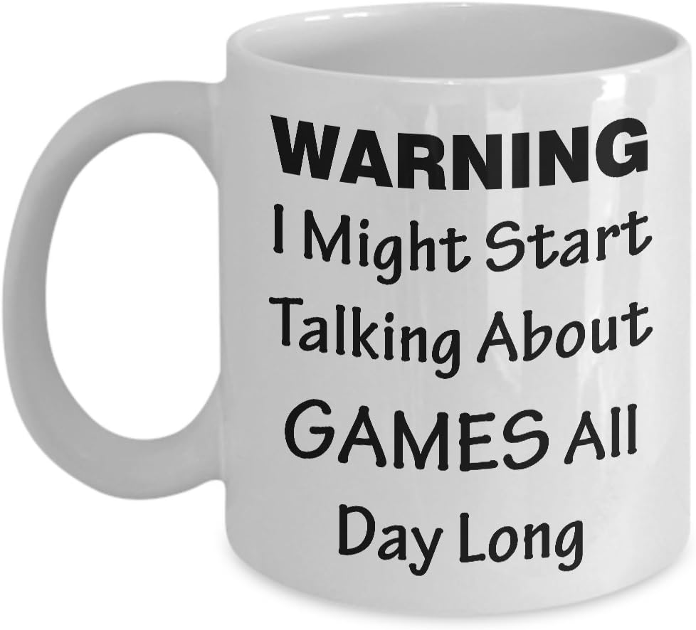 Taza para desarrollador de juegos  Advertencia I Might Start hablando de todo el día  diseño de videojuegos, taza de té de café, regalo divertido,