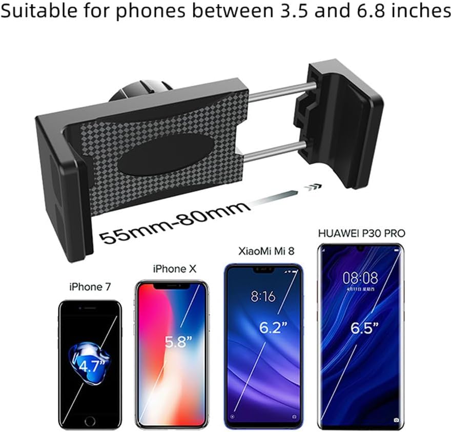 Soporte doble para teléfono de automóvil, soporte de teléfono para tablero de automóvil, soporte de teléfono ajustable para 2 teléfonos celulares