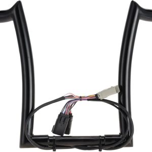 “TIGERSGATE PRE-WIRED 12″ Rise Road Glide Ape Hanger 1 14” Fat Manillares para Harley Road Glide 2008-2013 (negro) “TIGERSGATE PRE-WIRED 12″ Rise Road Glide Ape Hanger 1 14” Fat Manillares para Harley Road Glide 2008-2013 (negro)