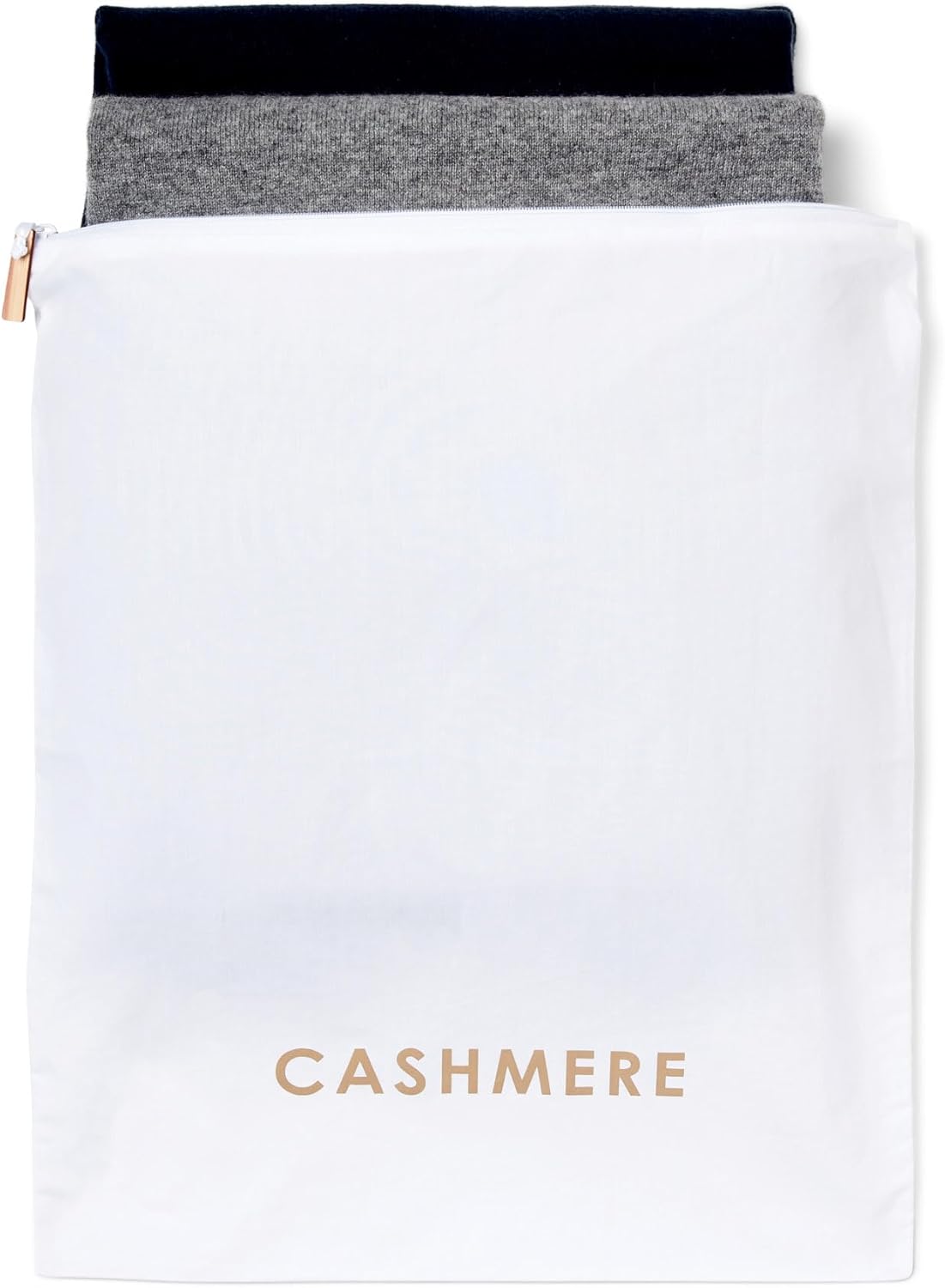 Conjunto de bolsa de almacenamiento de suéter de lana de cachemira con madera de cedro integrada