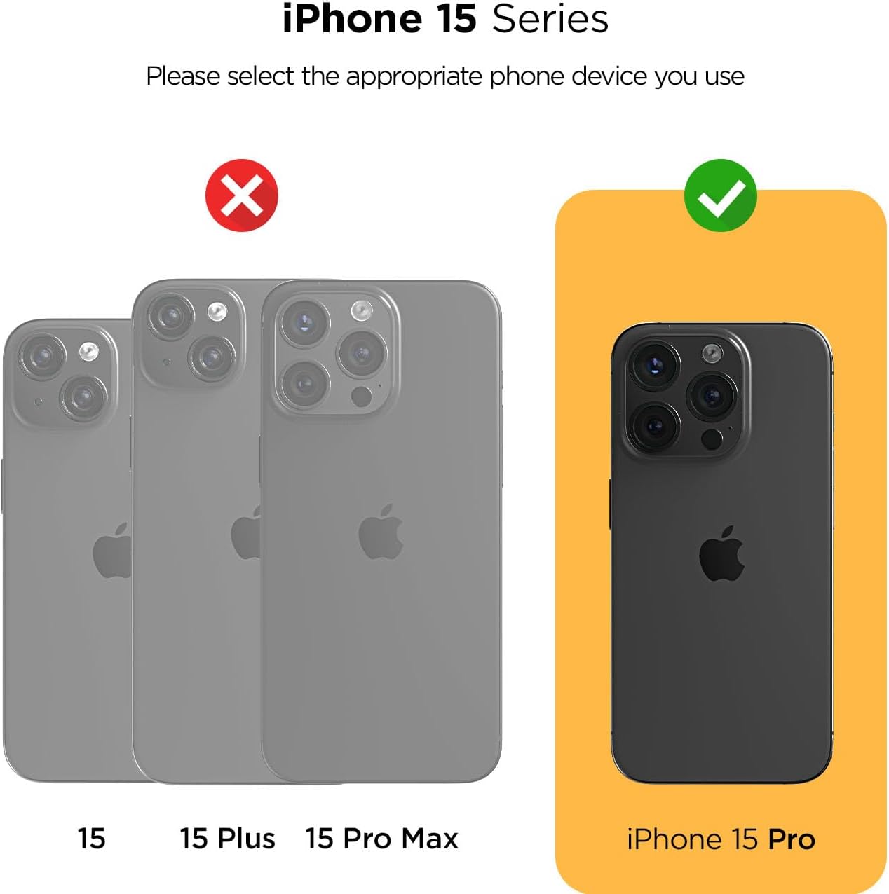 VRS DESIGN Damda Glide Pro – Funda para iPhone 15 Pro, resistente funda semiautomática (4 tarjetas), compatible con iPhone 15 Pro (2023), color