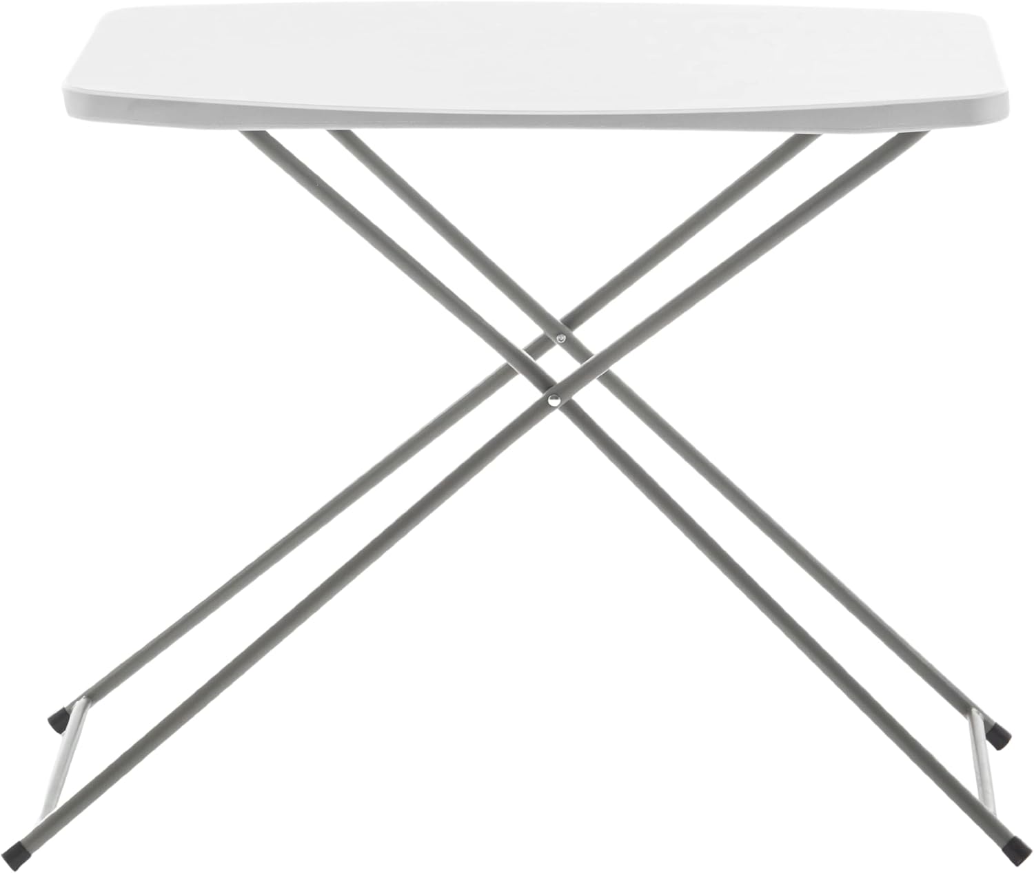 BTEXPERT Personal Adjustable Folding Laptop Table TV Tray, 29 Inch, White Granite