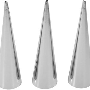 3 moldes de cuerno de crema, cono de acero inoxidable para hornear, tubos de canoli de postre antiadherentes para cocina casera (grande) 3 moldes de cuerno de crema, cono de acero inoxidable para hornear, tubos de canoli de postre antiadherentes para cocina casera (grande)