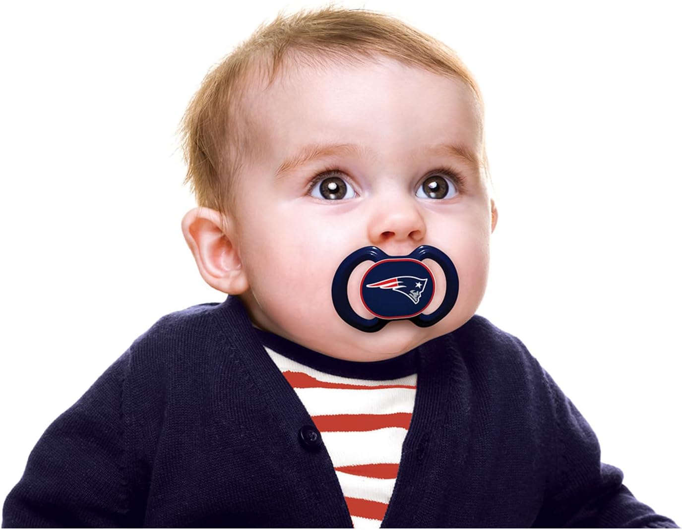 BabyFanatic – Chupete de 2 unidades  NFL New England Patriots  Producto oficial de la liga