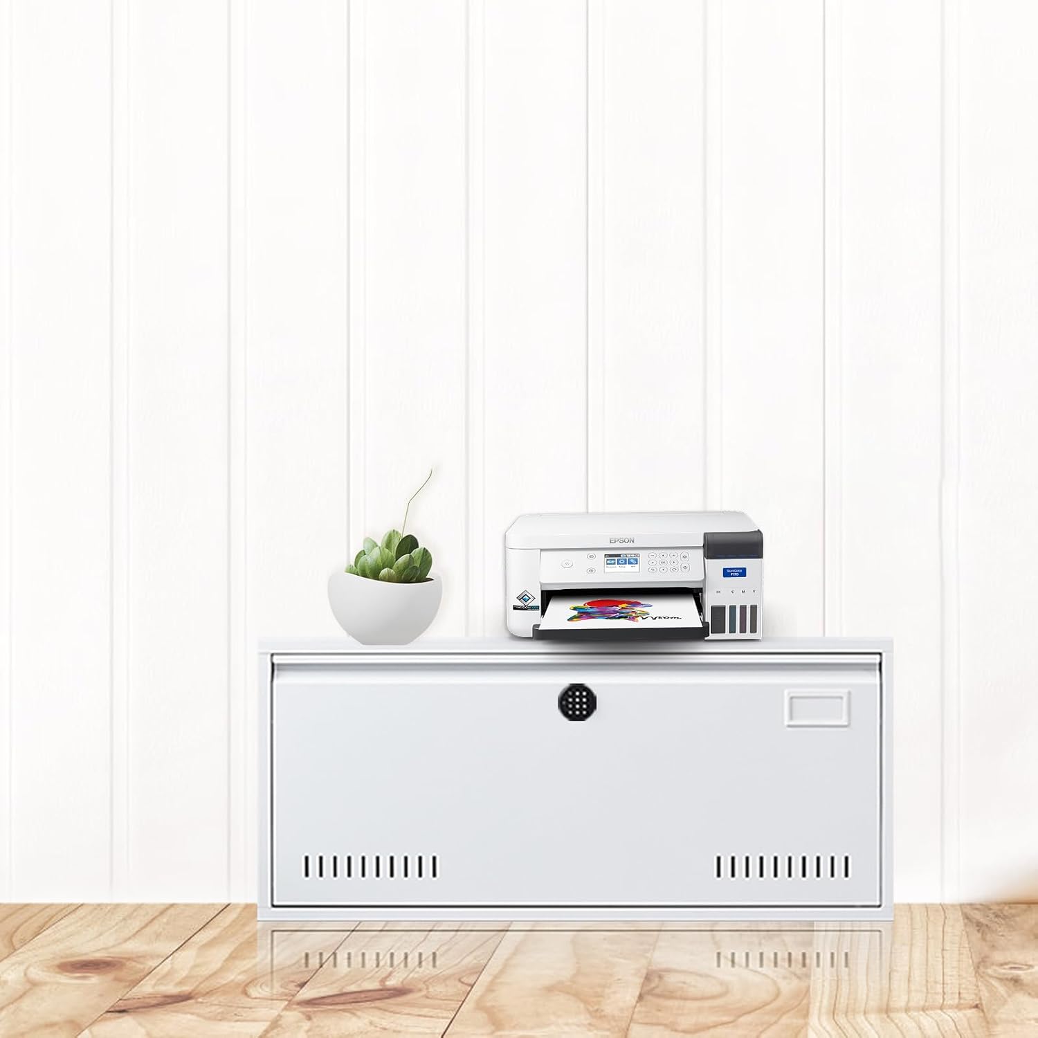 KUIKUI Archivador lateral digital electrónico con un solo cajón, archivador de metal con barra para colgar letras y documentos A4 para oficina en