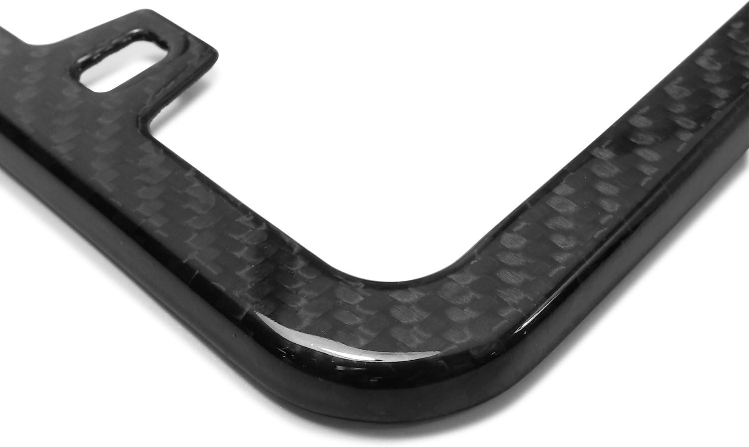 Marco de matrícula hecho para Dodge Scat-Pack de fibra de carbono real 3K con acabado brillante