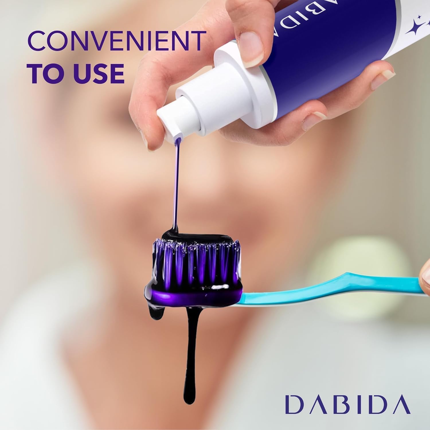 Pasta de dientes morada para blanqueamiento dental, pasta de dientes blanqueadora de dientes morada, pasta de dientes morada, blanqueamiento de