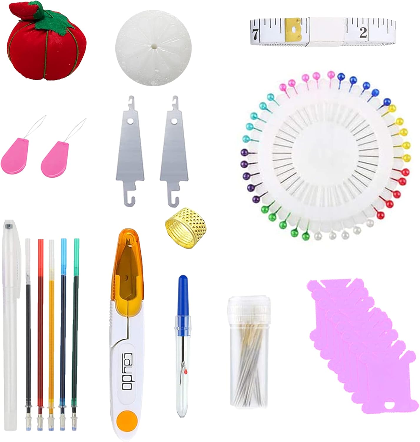 ONESHAW Kit de bordado con patrón para principiantes, paquete de 10 piezas de punto de cruz, aros de bordado, tijeras, agujas e hilos de color, kit